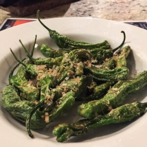 roasted shishito peppers